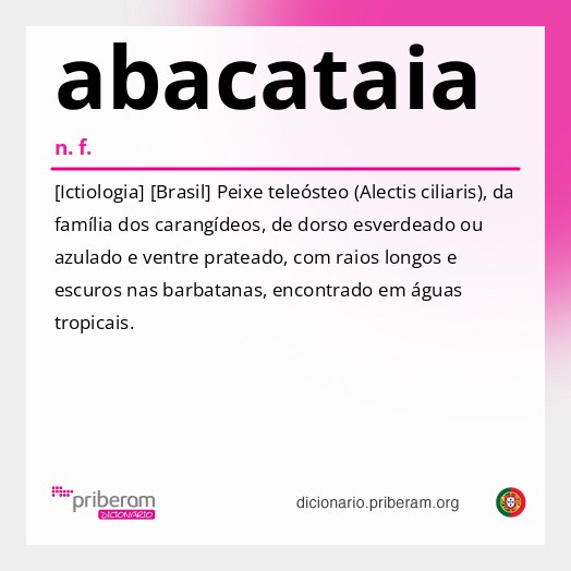 Significado de abacataia