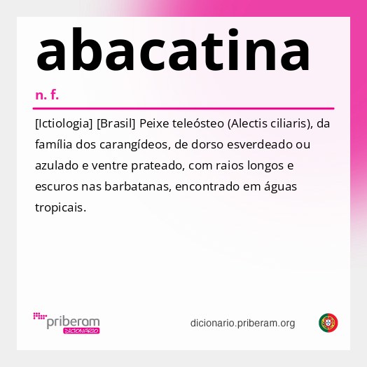 Significado de abacatina