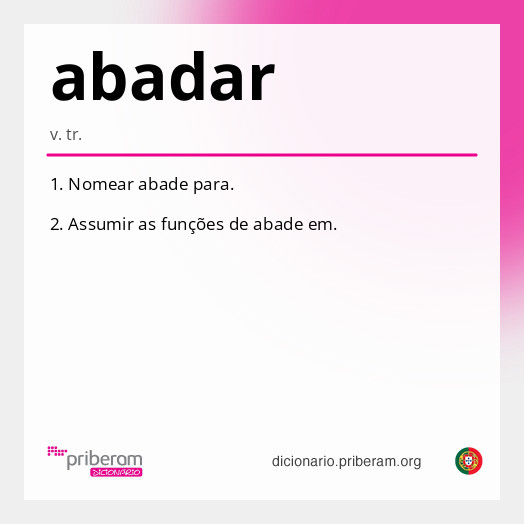 Significado de abadar