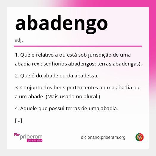 Significado de abadengo