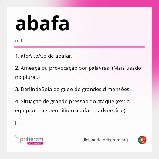 Significado de abafa
