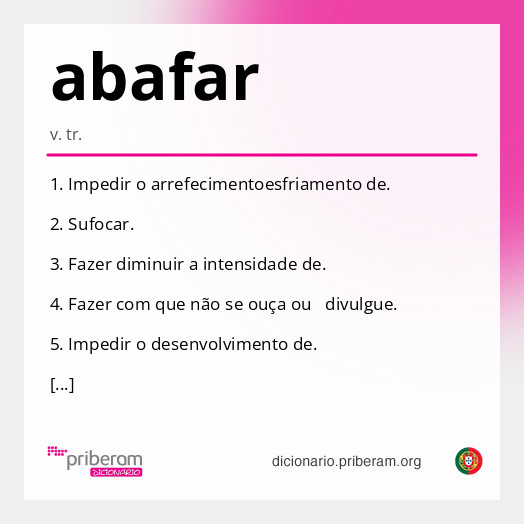 Significado de abafar