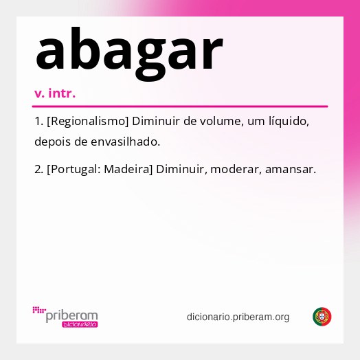 Significado de abagar