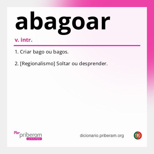 Significado de abagoar
