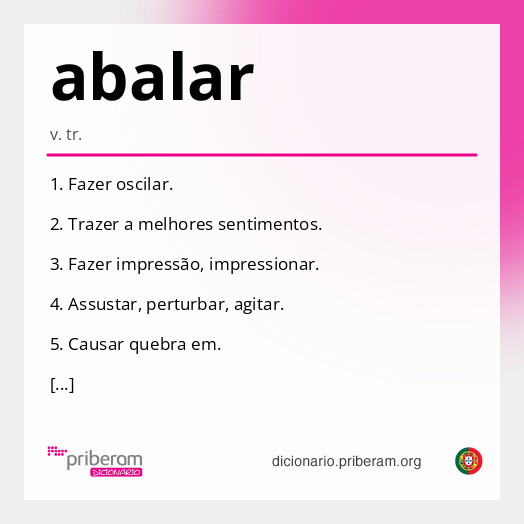 Significado de abalar