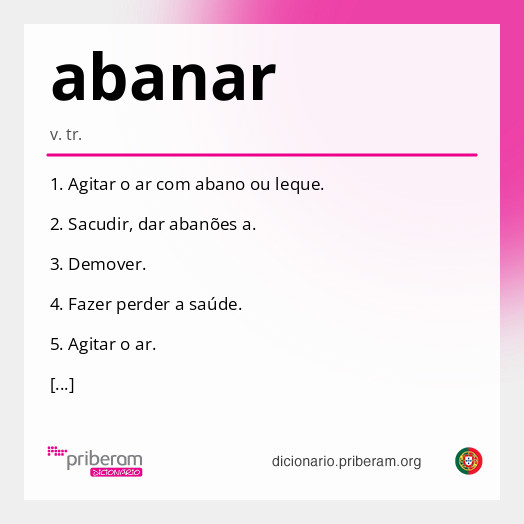 Significado de abanar