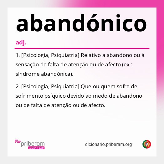 Significado de abandónico