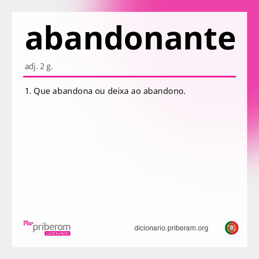 Significado de abandonante