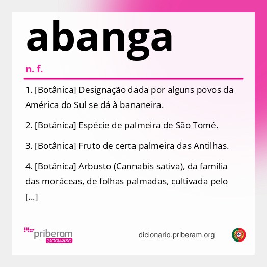 Significado de abanga