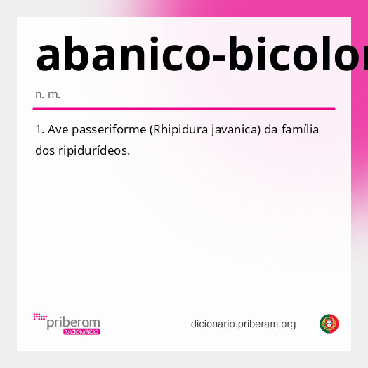 Significado de abanico-bicolor