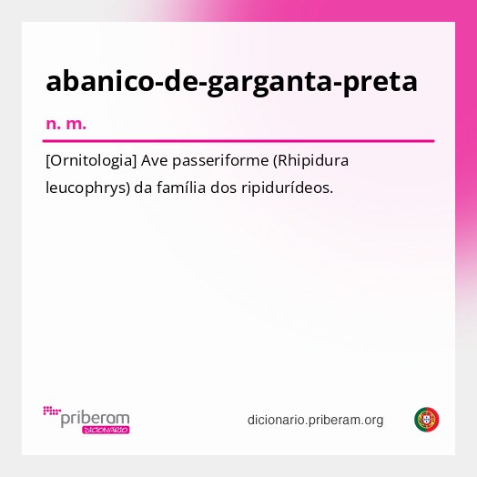 Significado de abanico-de-garganta-preta
