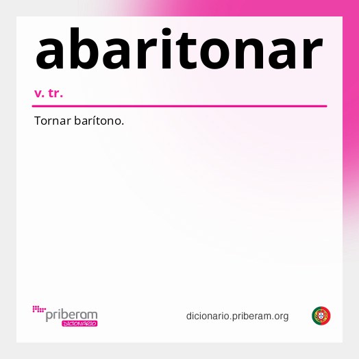 Significado de abaritonar
