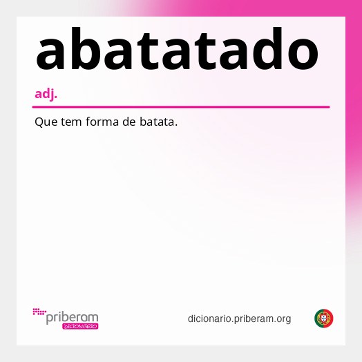 Significado de abatatado