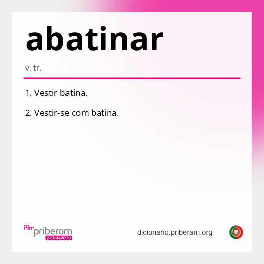 Significado de abatinar