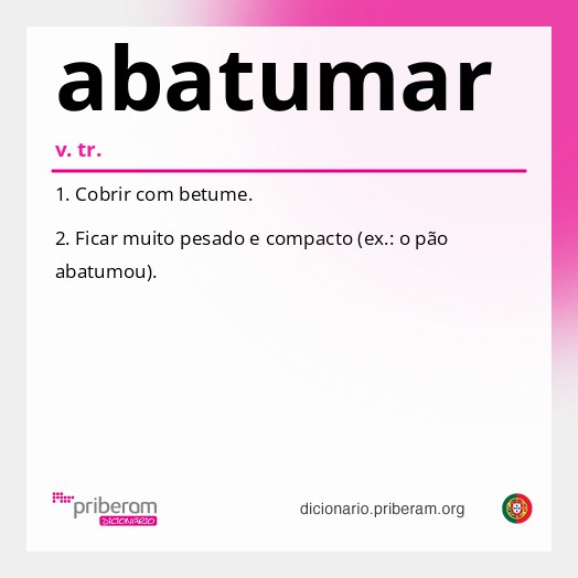 Significado de abatumar