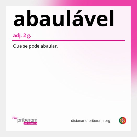 Significado de abaulável