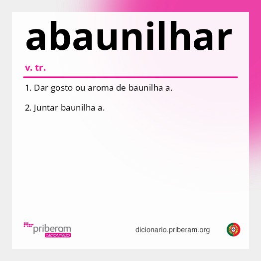 Significado de abaunilhar