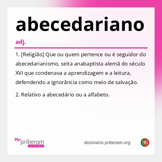 Significado de abecedariano