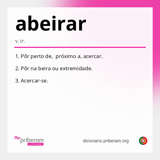 Significado de abeirar