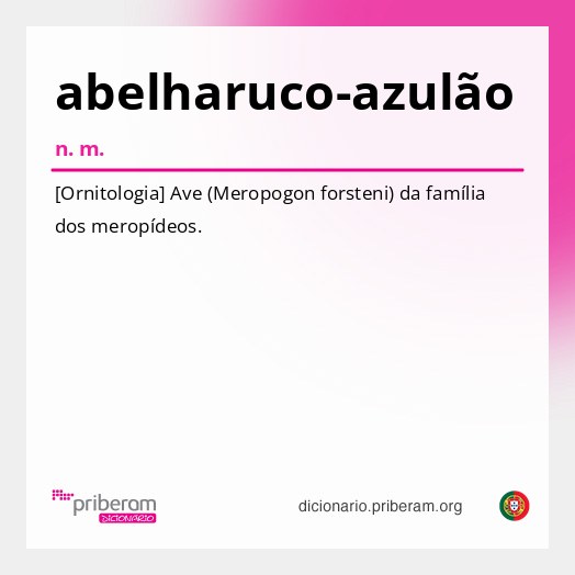Significado de abelharuco-azulão