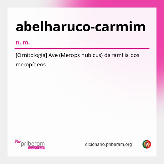Significado de abelharuco-carmim