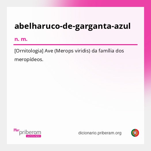 Significado de abelharuco-de-garganta-azul