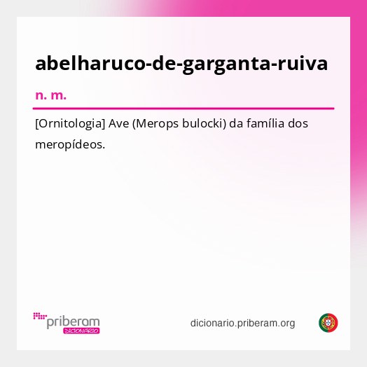 Significado de abelharuco-de-garganta-ruiva