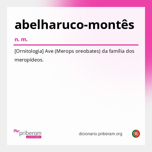 Significado de abelharuco-montês