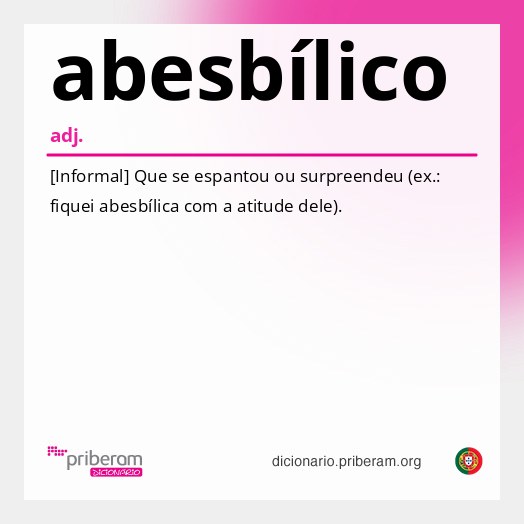Significado de abesbílico