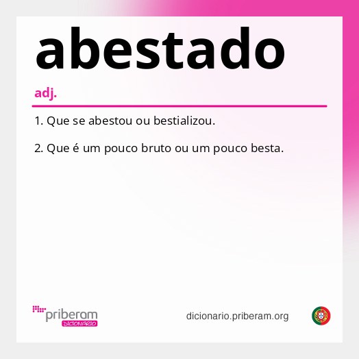 Significado de abestado