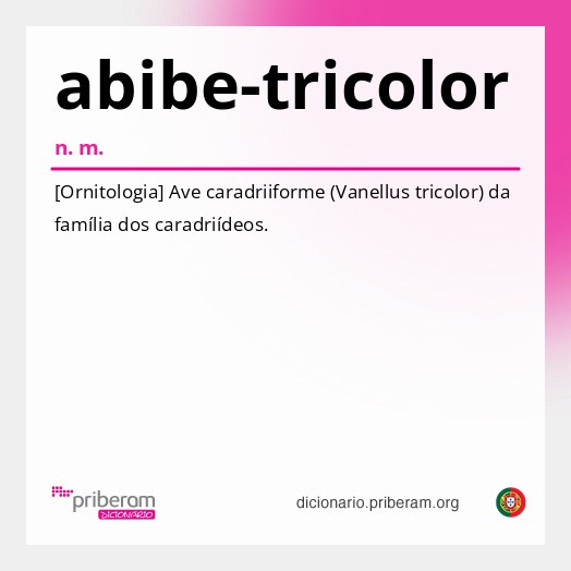 Significado de abibe-tricolor