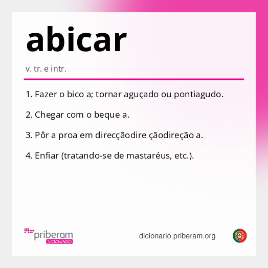 Significado de abicar