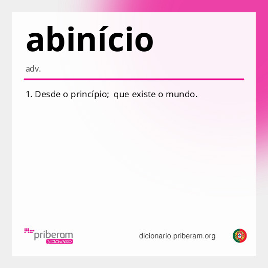 Significado de abinício