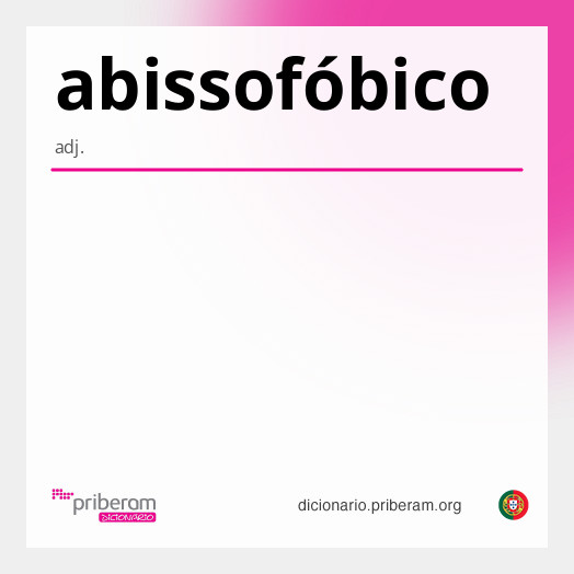 Significado de abissofóbico