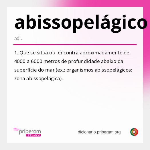 Significado de abissopelágico