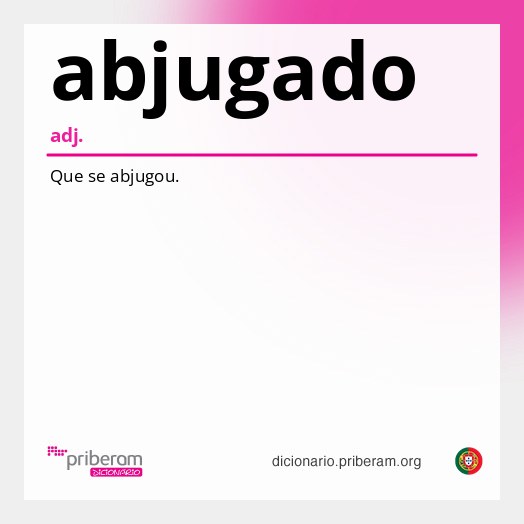Significado de abjugado
