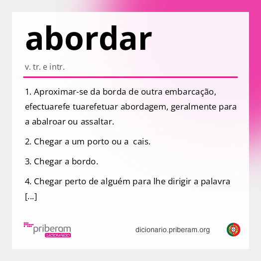 Significado de abordar