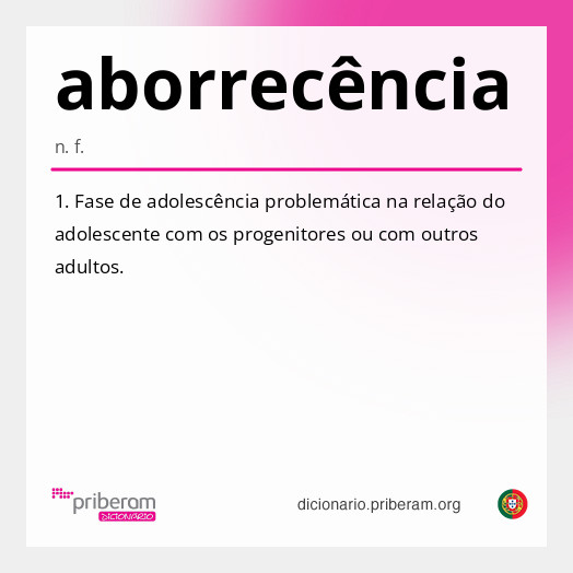 Significado de aborrecência