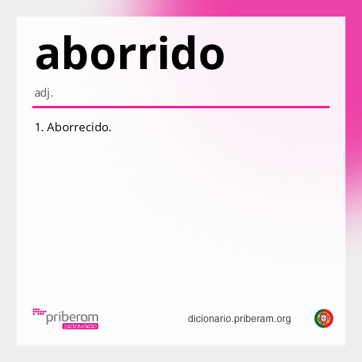 Significado de aborrido