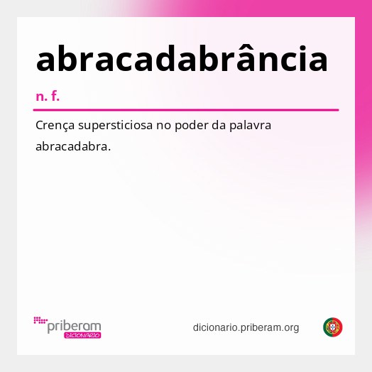 Significado de abracadabrância