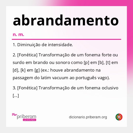 Significado de abrandamento