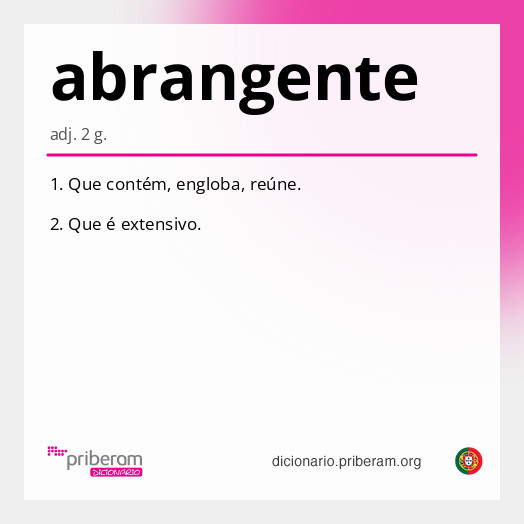 Significado de abrangente