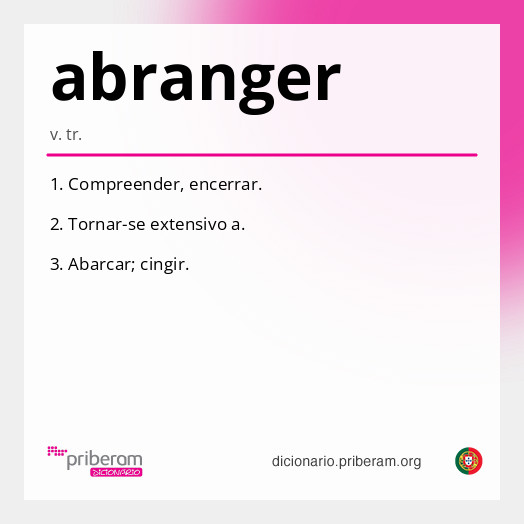 Significado de abranger
