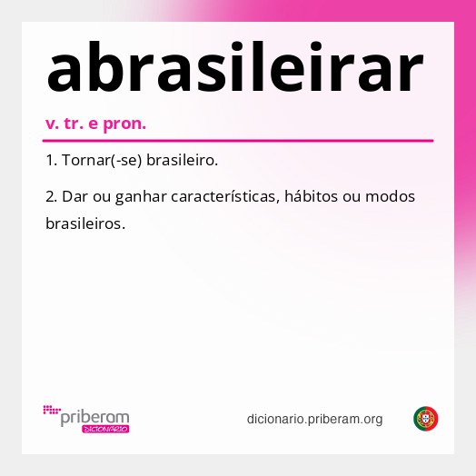 Significado de abrasileirar