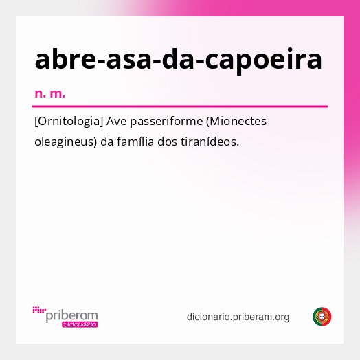 Significado de abre-asa-da-capoeira
