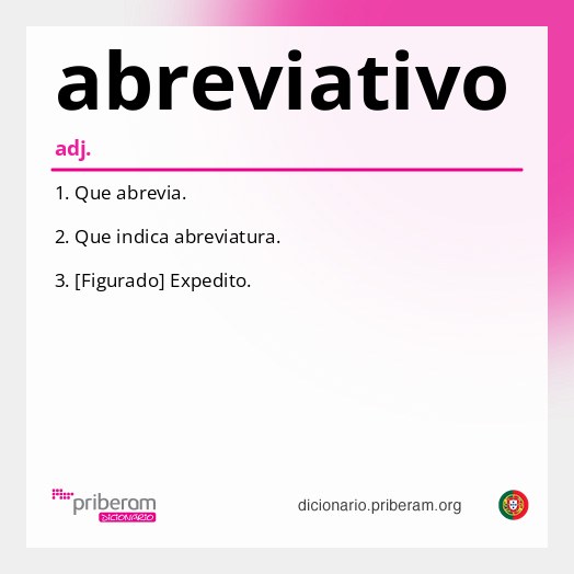 Significado de abreviativo