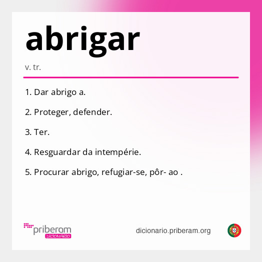 Significado de abrigar