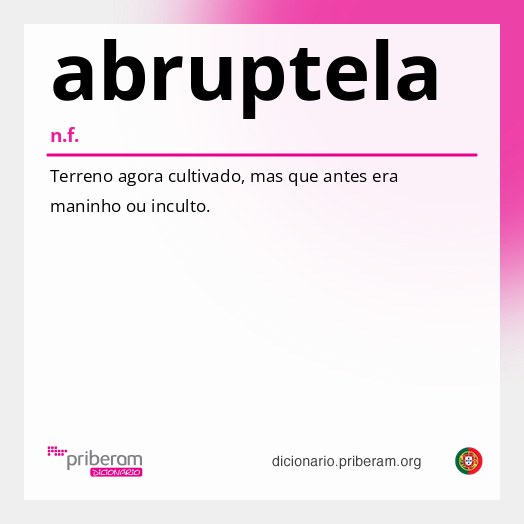Significado de abruptela