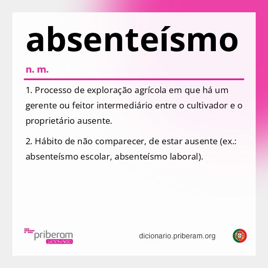 Significado de absenteísmo