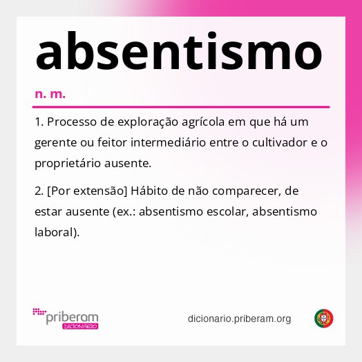 Significado de absentismo